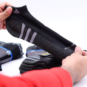 ADIDAS CLIMALITE MEN’S 6-PAIR LOW CUT SOCK – BLACK/CHARCOAL