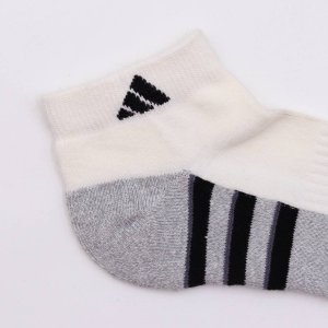 ADIDAS CLIMALITE MEN’S 6-PAIR LOW CUT SOCK – WHITE/GREY