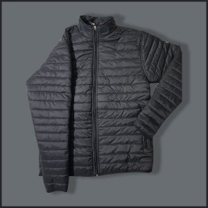 Quilted Puffer Jacket-Black