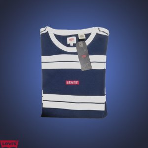   LEVI'S® Ringer Stripe T-Shirt Blue and White