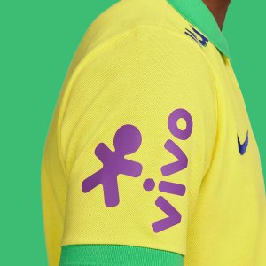 NIKE BRAZIL Men's Polo (FIFA World Cup 2022 Edition) Yellow