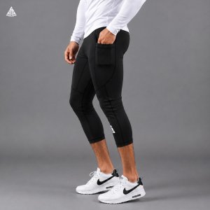 Compression Tights ¾ Unisex - Black