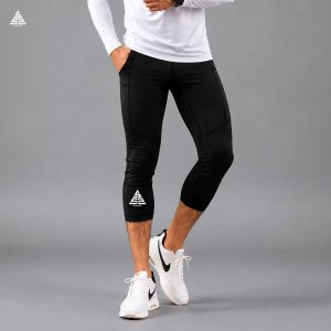 Compression Tights ¾ Unisex - Black