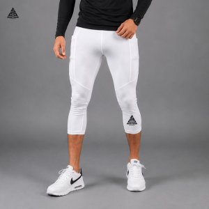 Compression Tights ¾ Unisex - White