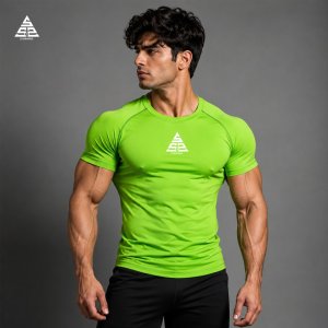 Compression T-Shirts (Half Sleeves) Unisex - Neon Green