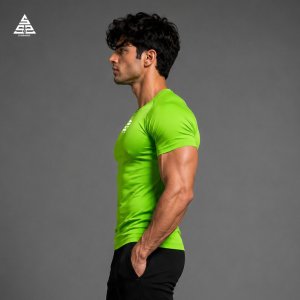 Compression T-Shirts (Half Sleeves) Unisex - Neon Green