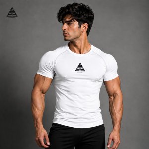 Compression T-Shirts (Half Sleeves) Unisex - White
